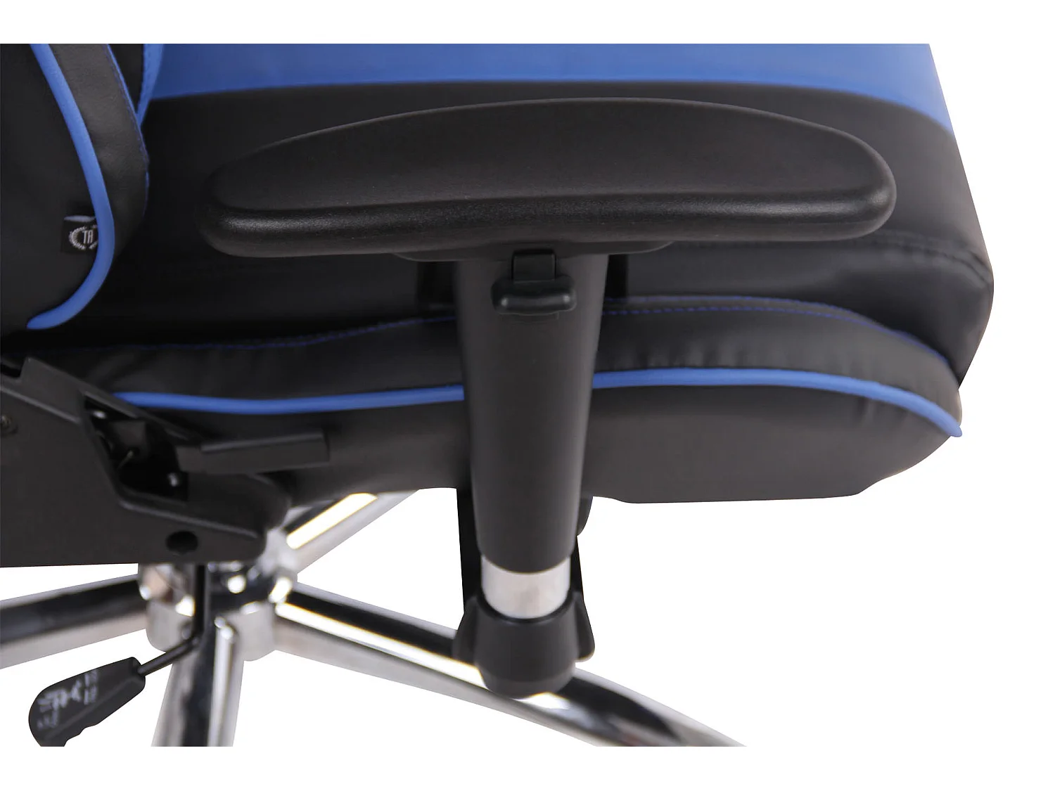 Chaise de bureau - Similicuir - Noir / Bleu - Limit XM