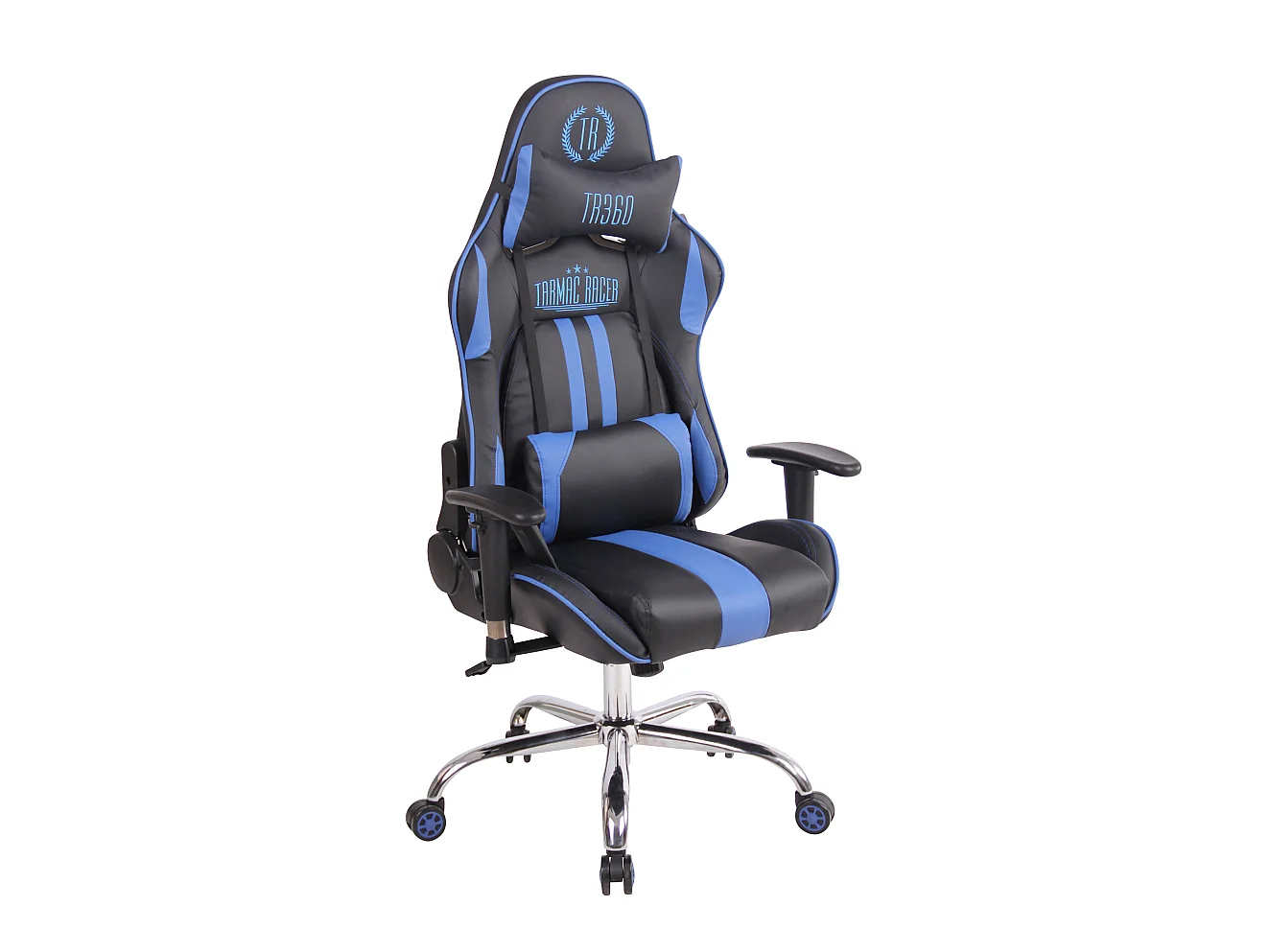 Chaise de bureau - Similicuir - Noir / Bleu - Limit XM