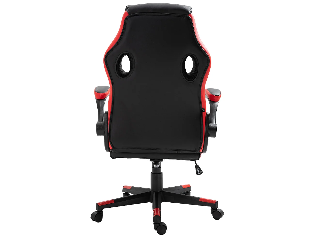 Chaise de bureau - Similicuir & Plastique - Noir / Rouge - Omis