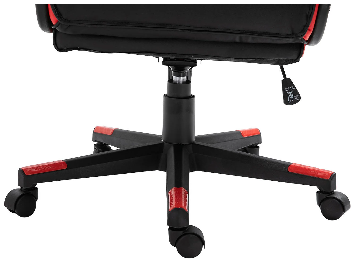 Chaise de bureau - Similicuir & Plastique - Noir / Rouge - Omis