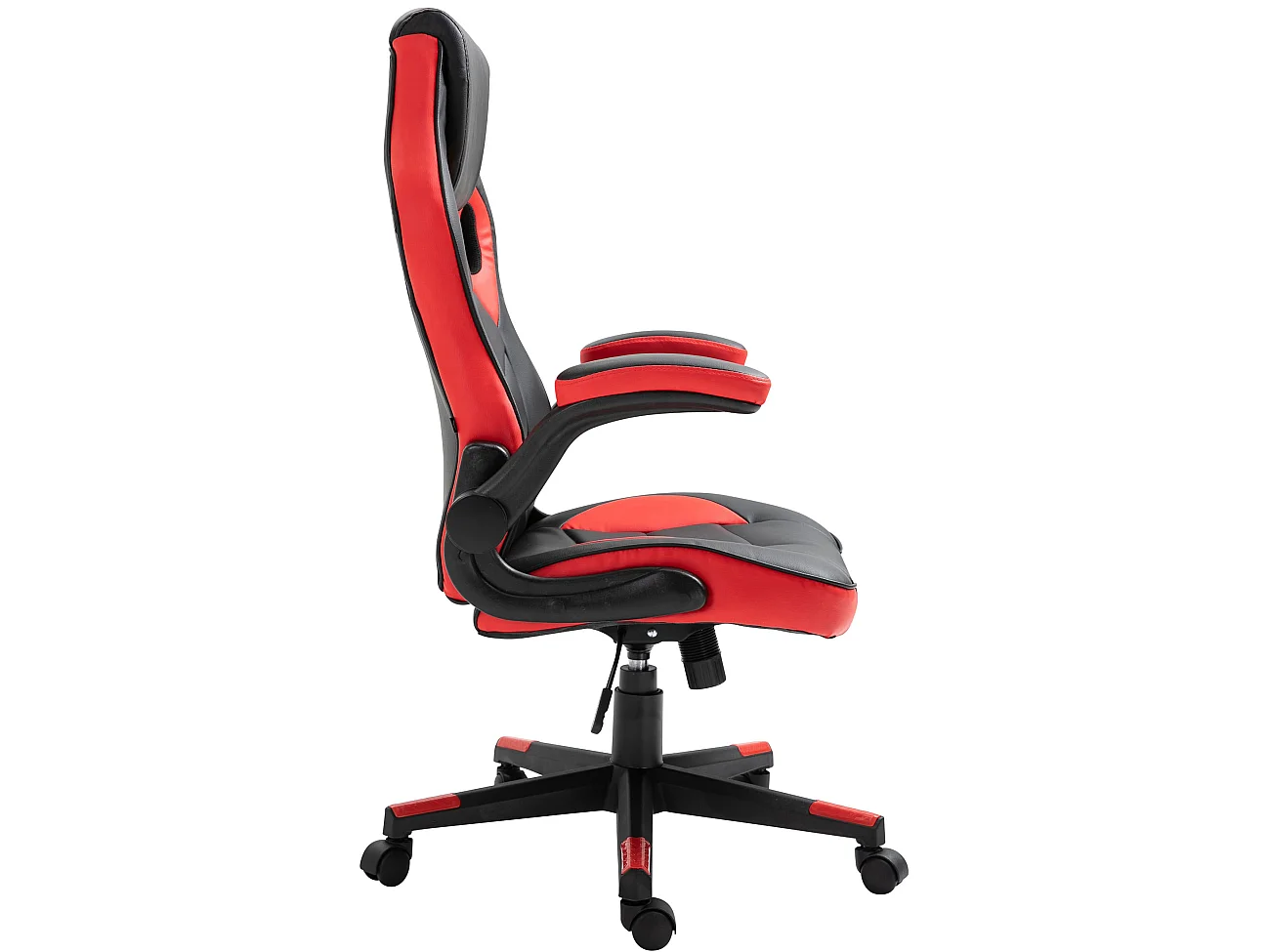 Chaise de bureau - Similicuir & Plastique - Noir / Rouge - Omis
