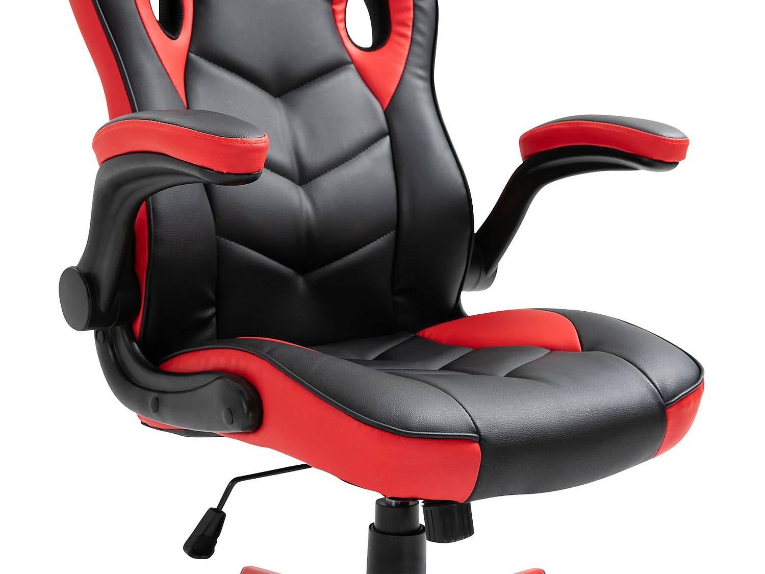 Chaise de bureau - Similicuir & Plastique - Noir / Rouge - Omis