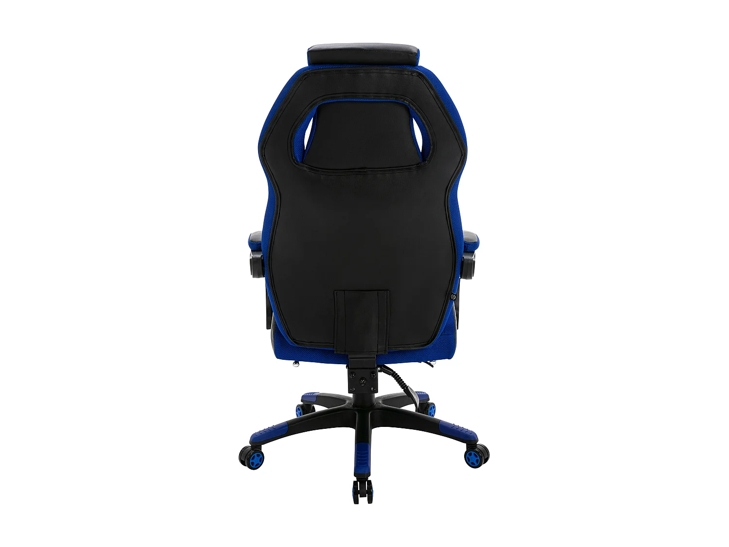 Chaise de bureau - Similicuir & Plastique - Noir / Bleu - Clovis