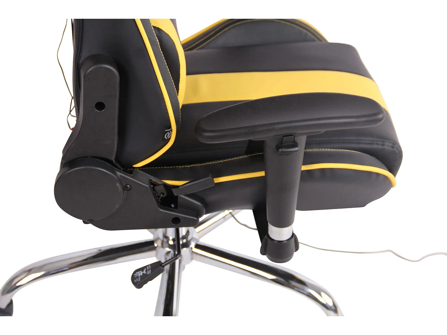 Chaise de bureau - Similicuir - Noir / Jaune - Limit XM
