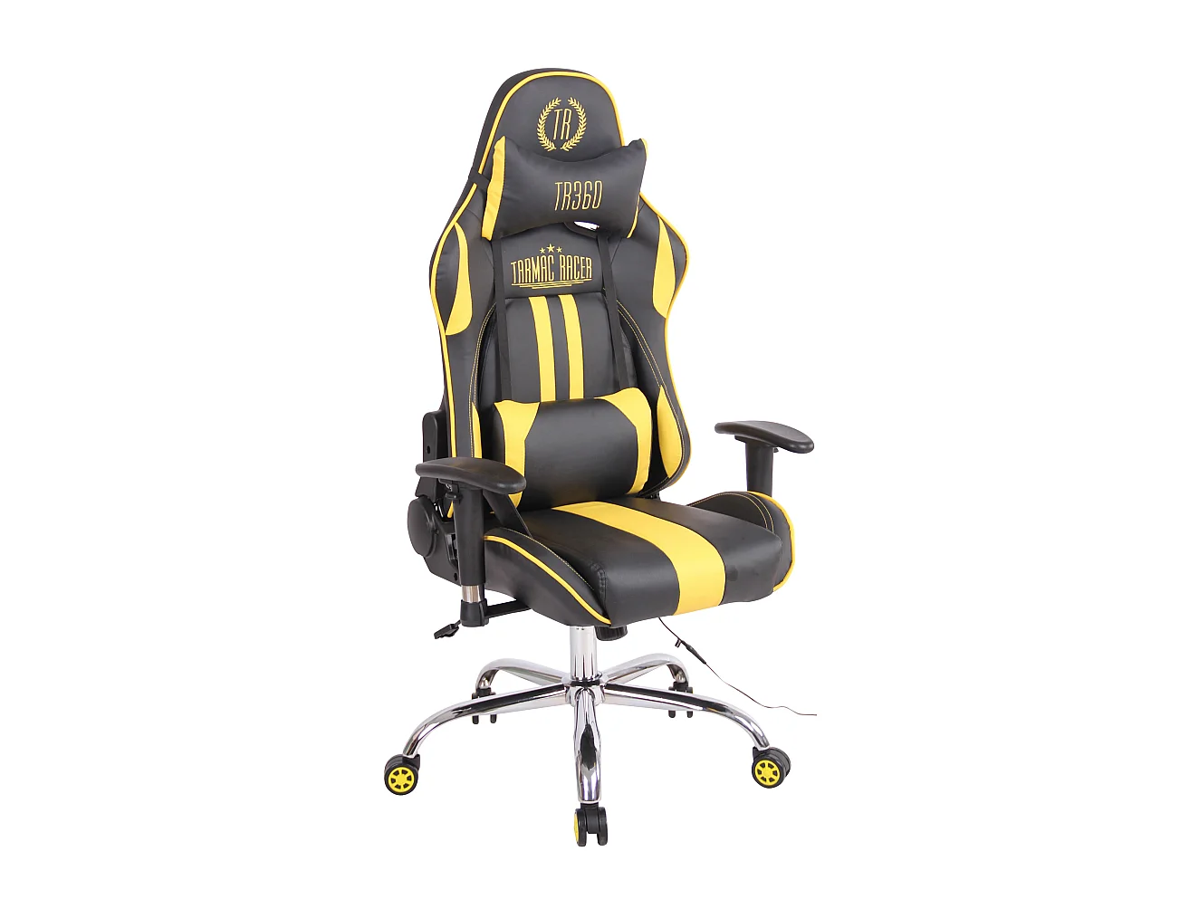 Chaise de bureau - Similicuir - Noir / Jaune - Limit XM