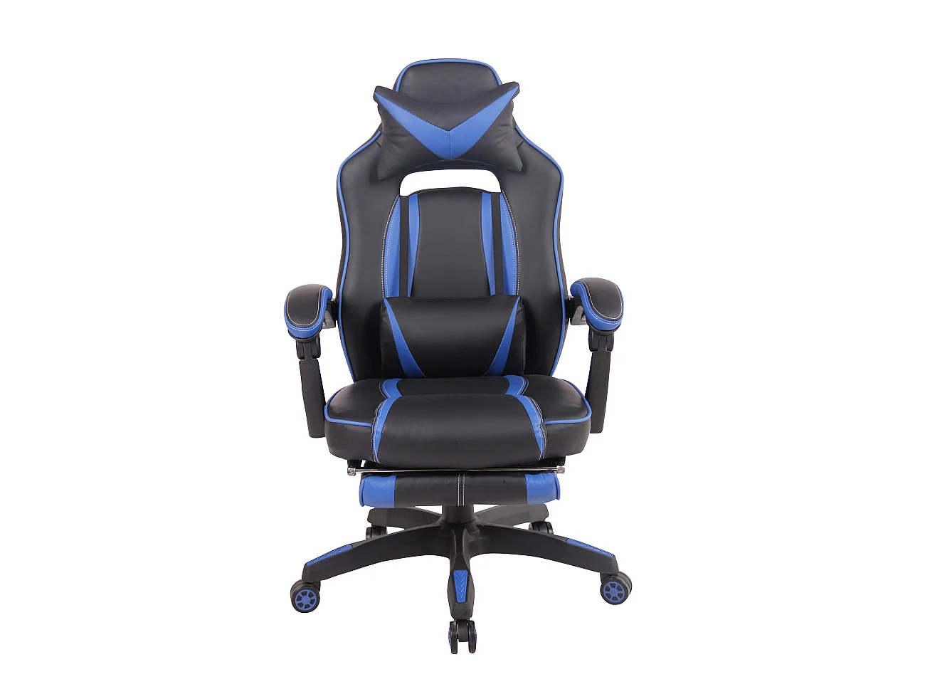 Bürosessel - Kunstleder & Kunststoff - schwarz/blau - Heat