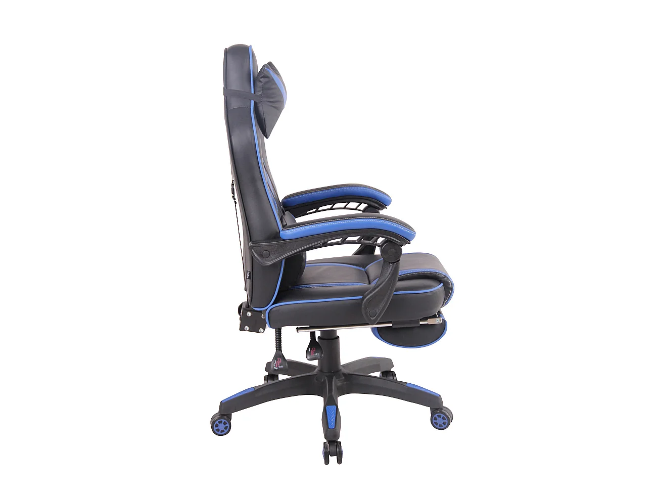 Bürosessel - Kunstleder & Kunststoff - schwarz/blau - Heat