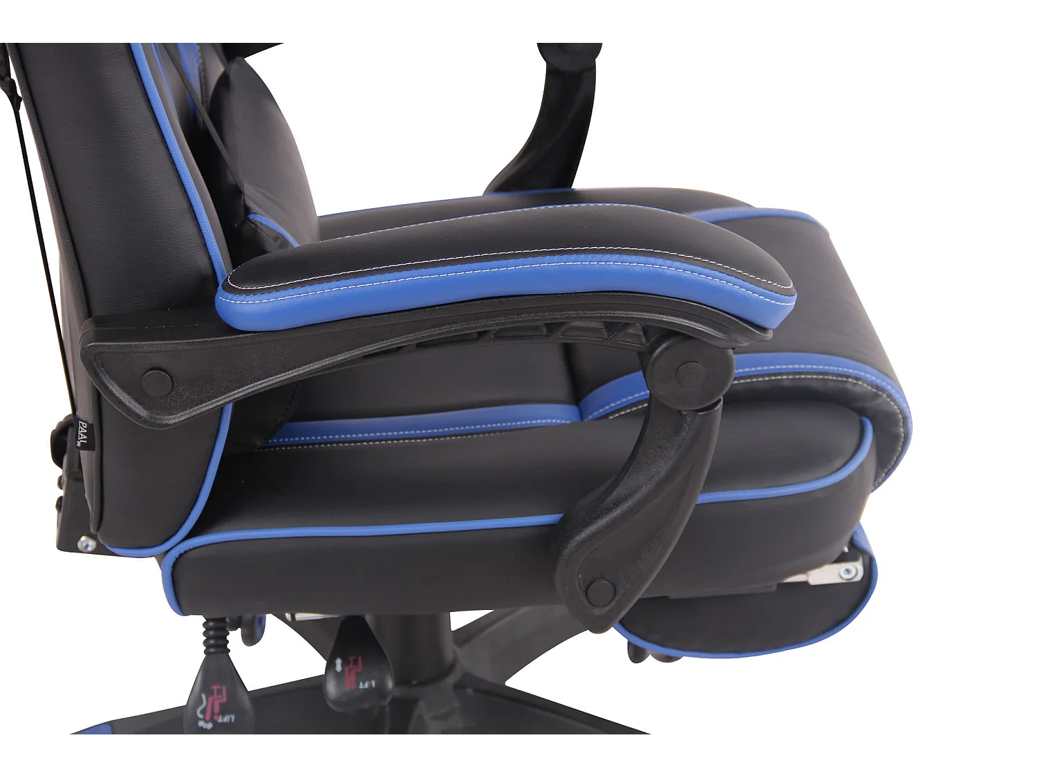 Bürosessel - Kunstleder & Kunststoff - schwarz/blau - Heat