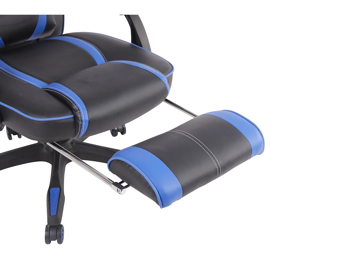 Bürosessel - Kunstleder & Kunststoff - schwarz/blau - Heat