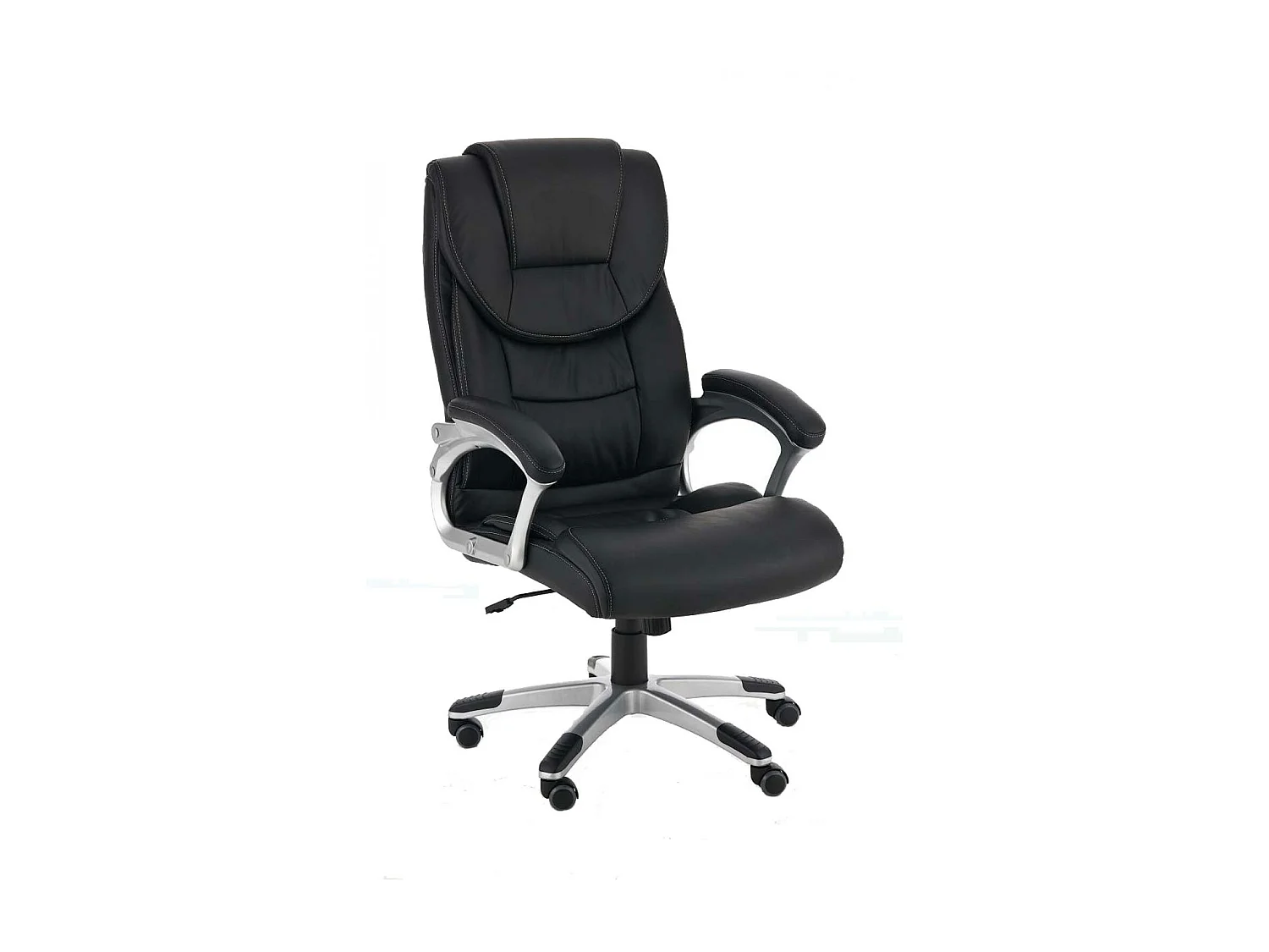 Chaise de bureau - Similicuir & Plastique - Noir - Texas