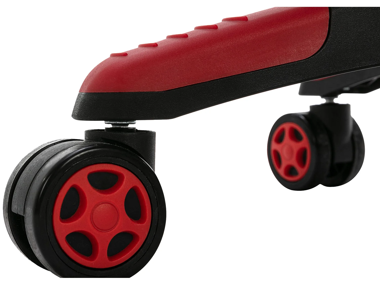 Chaise de bureau - Similicuir & Plastique - Noir / Rouge - Clovis