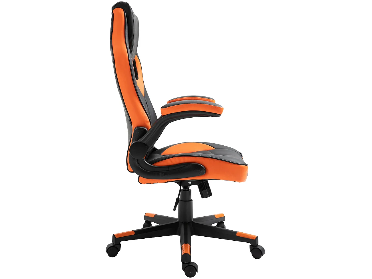 Bureaustoel - Kunstleer & Kunststof - zwart/oranje - Omis