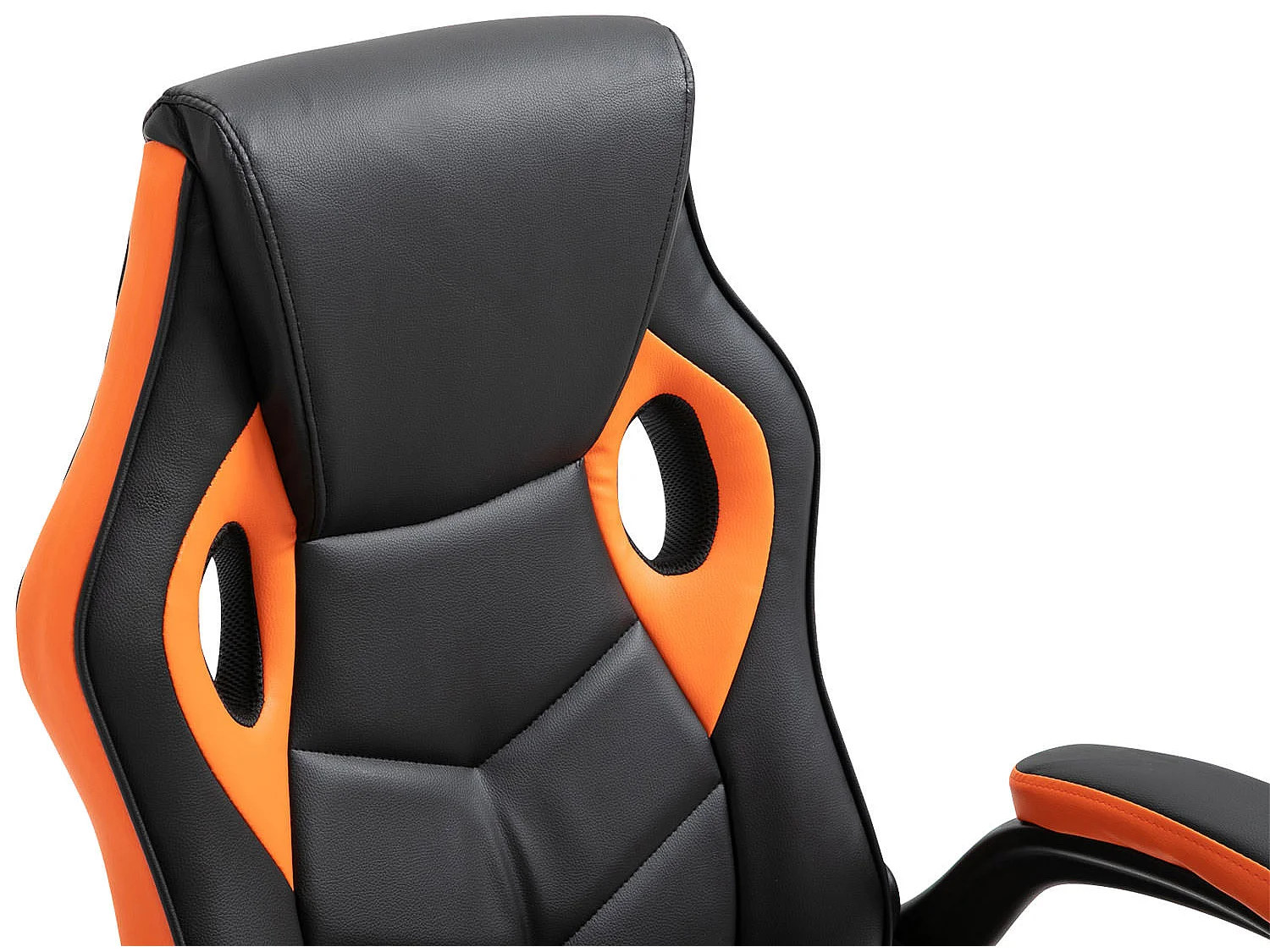 Bureaustoel - Kunstleer & Kunststof - zwart/oranje - Omis
