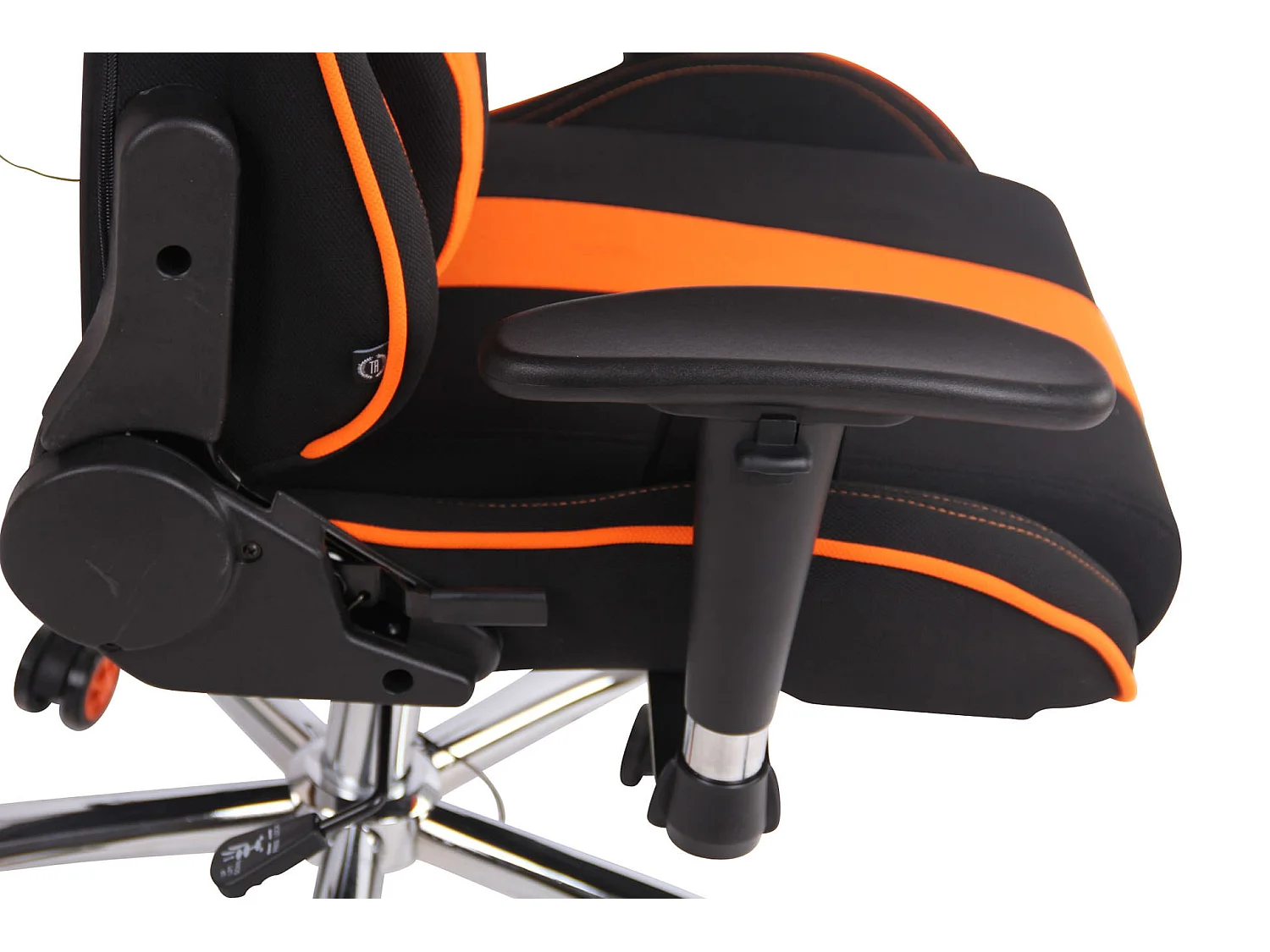 Chaise de bureau - Tissu & Nature - Noir / Orange - Limit XM