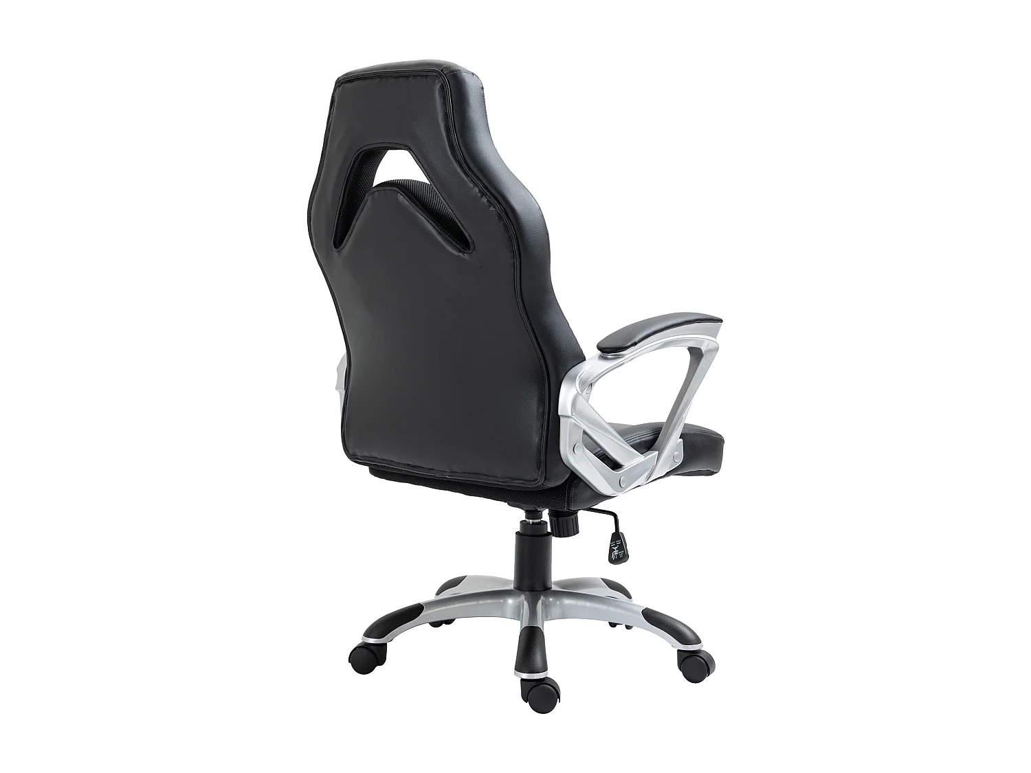 Chaise de bureau - Similicuir & Plastique - Noir / Gris - Foxton