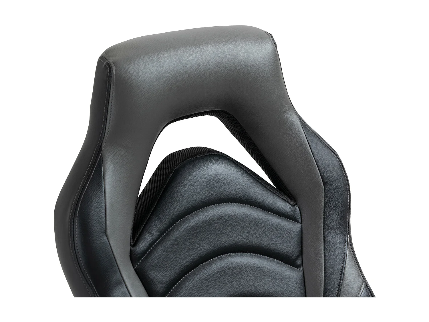 Chaise de bureau - Similicuir & Plastique - Noir / Gris - Foxton