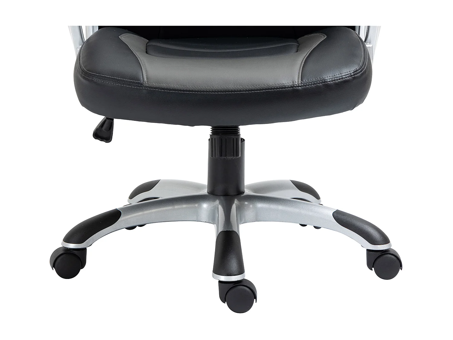 Chaise de bureau - Similicuir & Plastique - Noir / Gris - Foxton