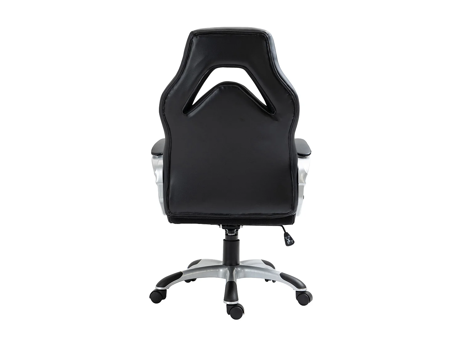 Chaise de bureau - Similicuir & Plastique - Noir / Gris - Foxton