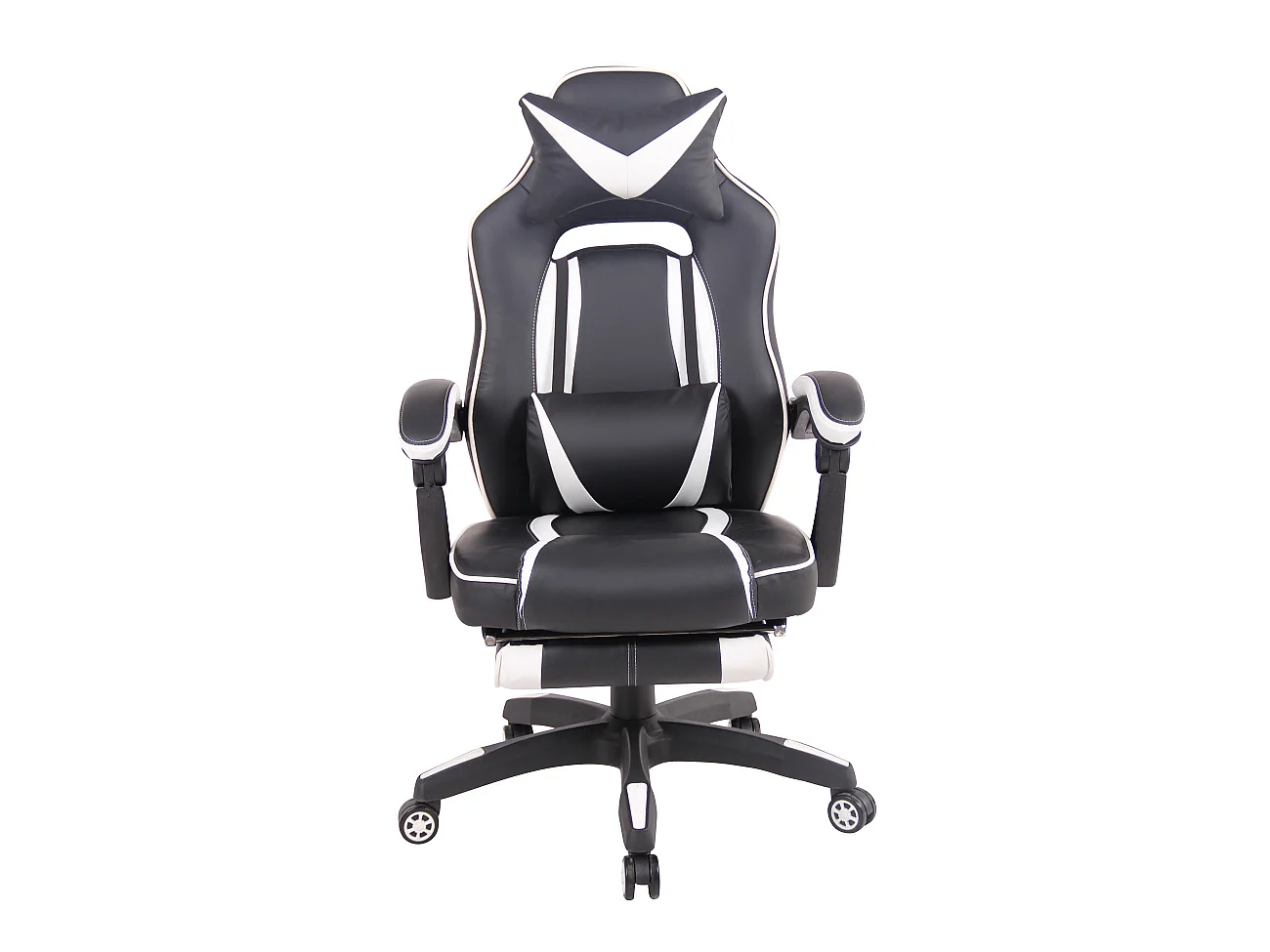 Chaise de bureau - Similicuir & Plastique - Noir / Blanc - Heat