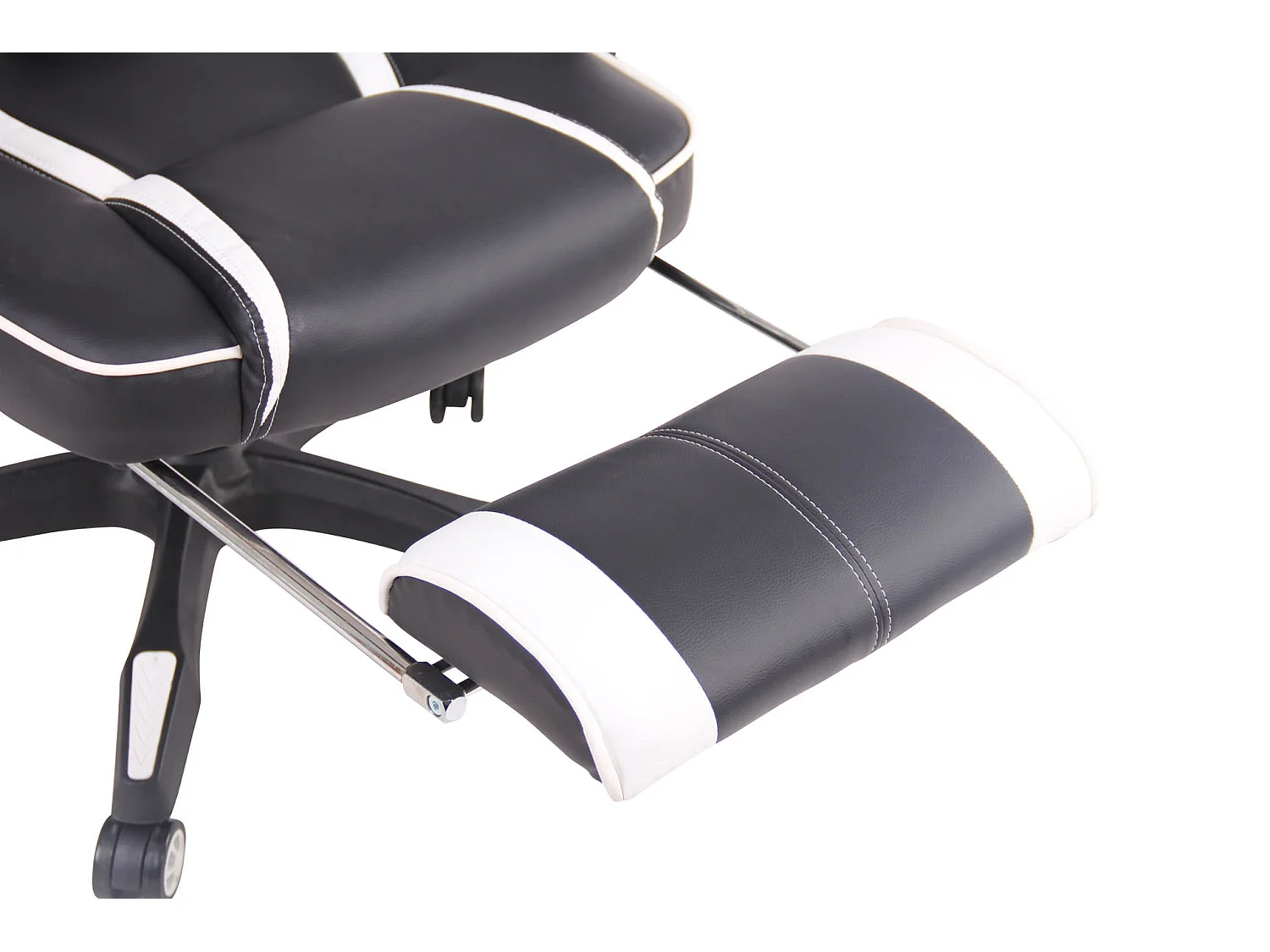 Chaise de bureau - Similicuir & Plastique - Noir / Blanc - Heat