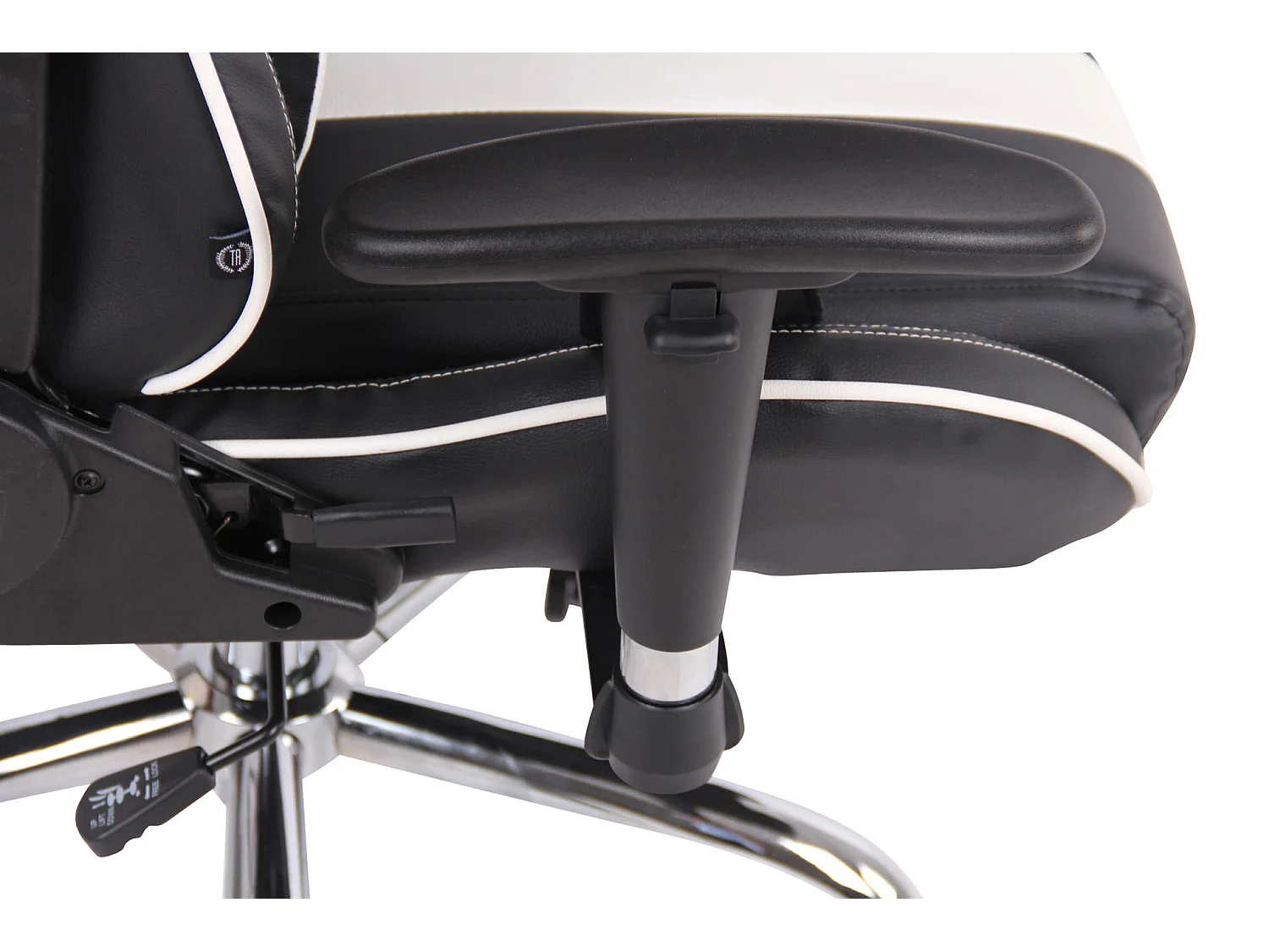 Chaise de bureau - Similicuir - Noir / Blanc - Limit XM