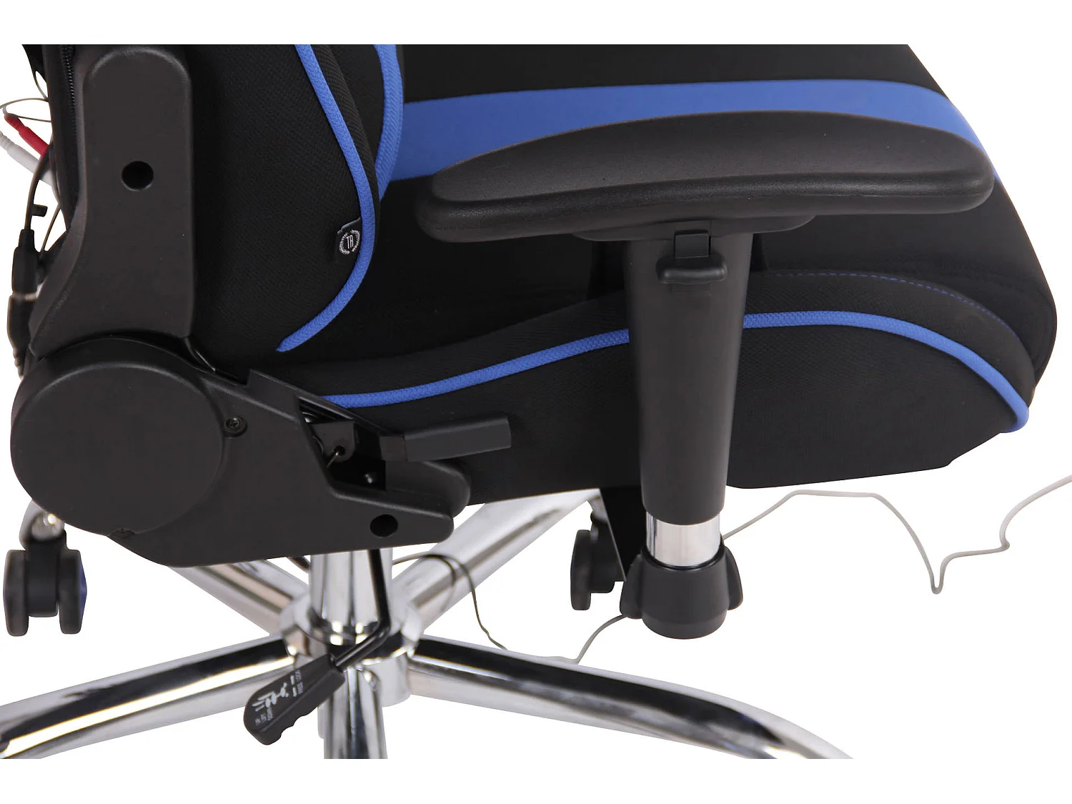 Chaise de bureau - Tissu & Nature - Noir / Bleu - Limit XM