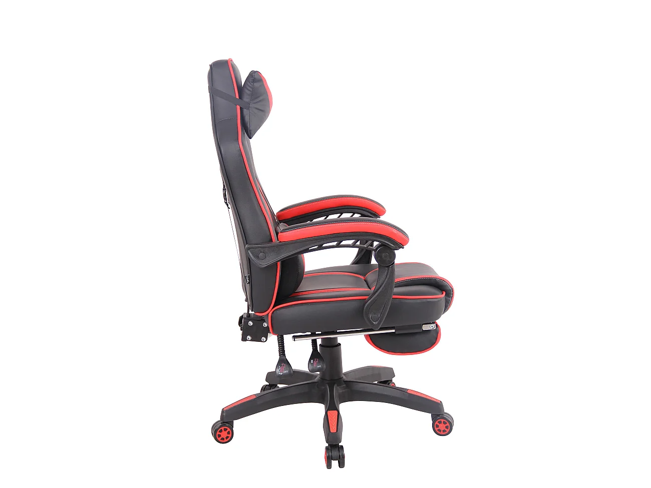 Chaise de bureau - Similicuir & Plastique - Noir / Rouge - Heat