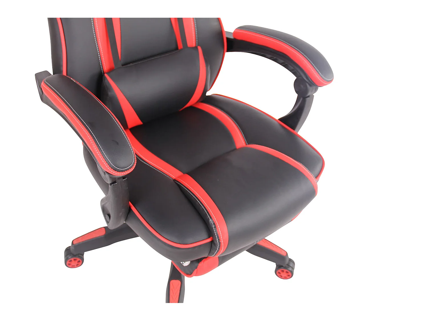 Chaise de bureau - Similicuir & Plastique - Noir / Rouge - Heat