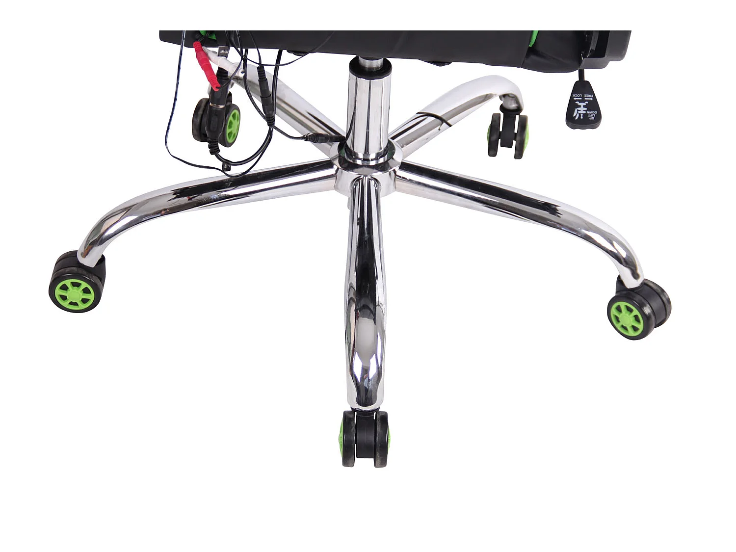 Chaise de bureau - Similicuir - Noir / Vert - Limit XM