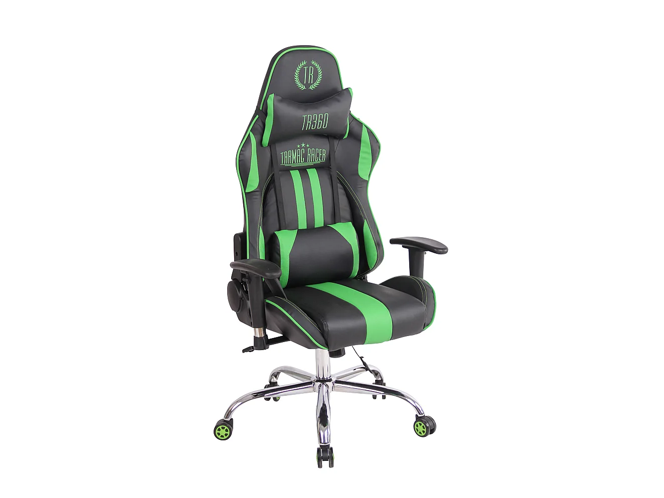 Chaise de bureau - Similicuir - Noir / Vert - Limit XM