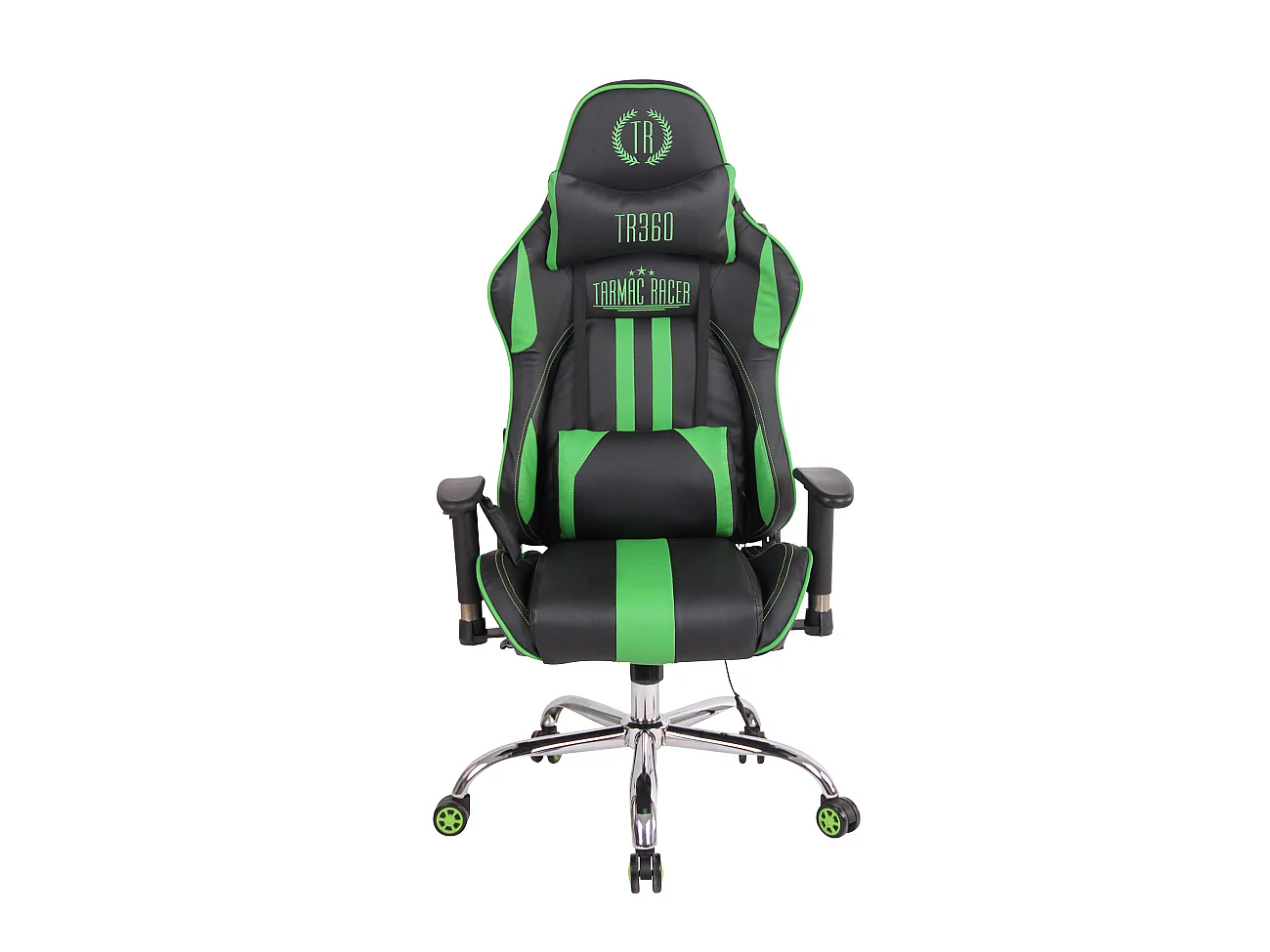 Chaise de bureau - Similicuir - Noir / Vert - Limit XM