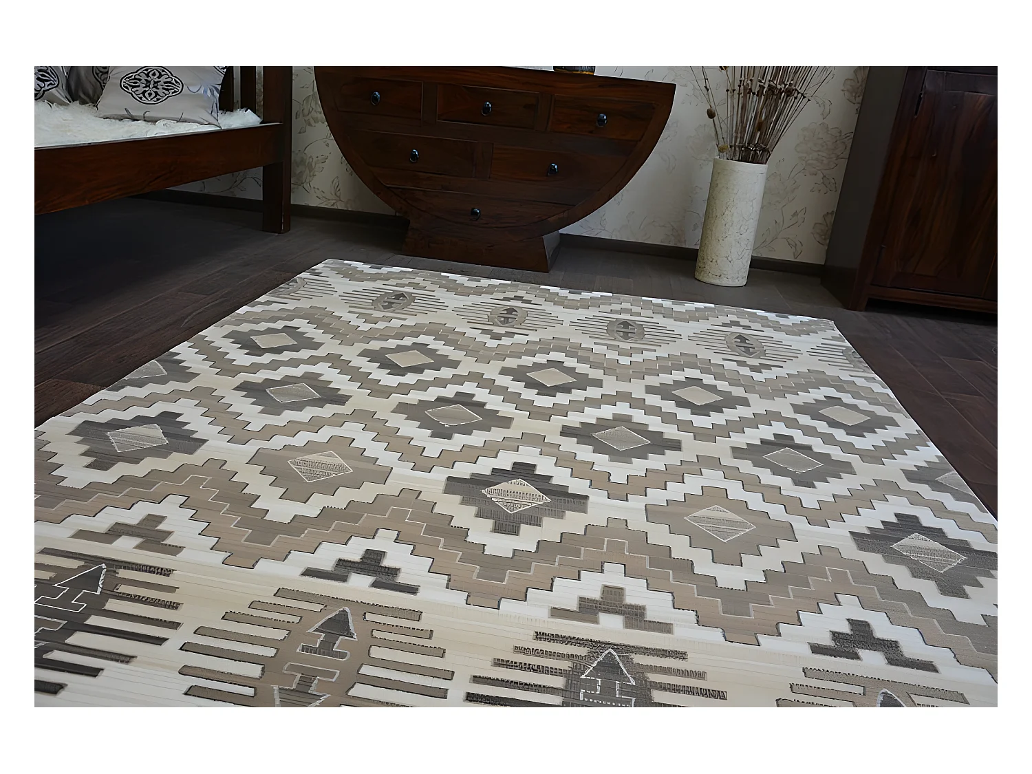 Tapis ARGENT - W4809 Losanges Beige 160x220 cm