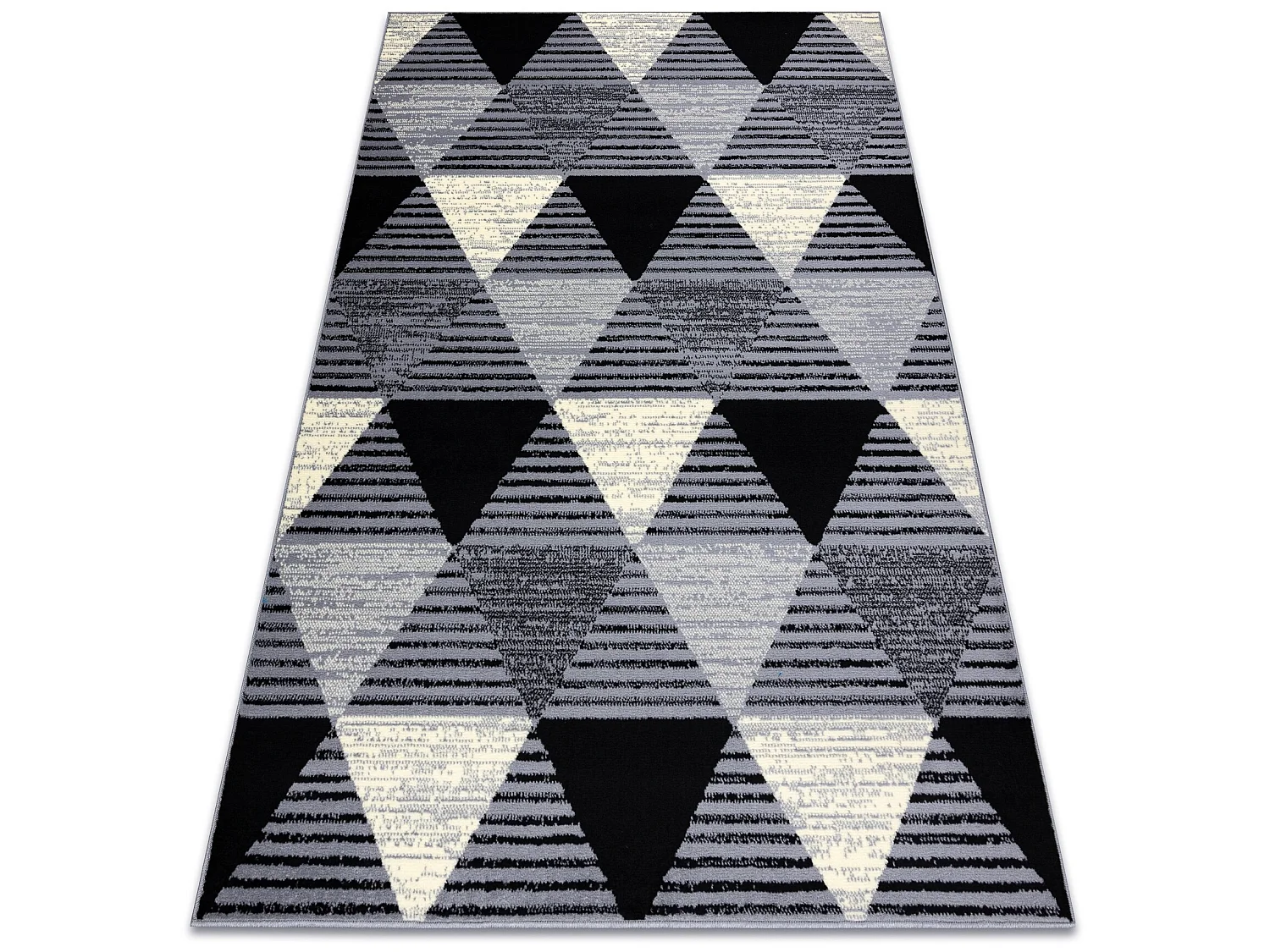 Tapijt BCF BASE 3986 Geometric, drieho geometrisch , grijskleuring / z 185x270 cm