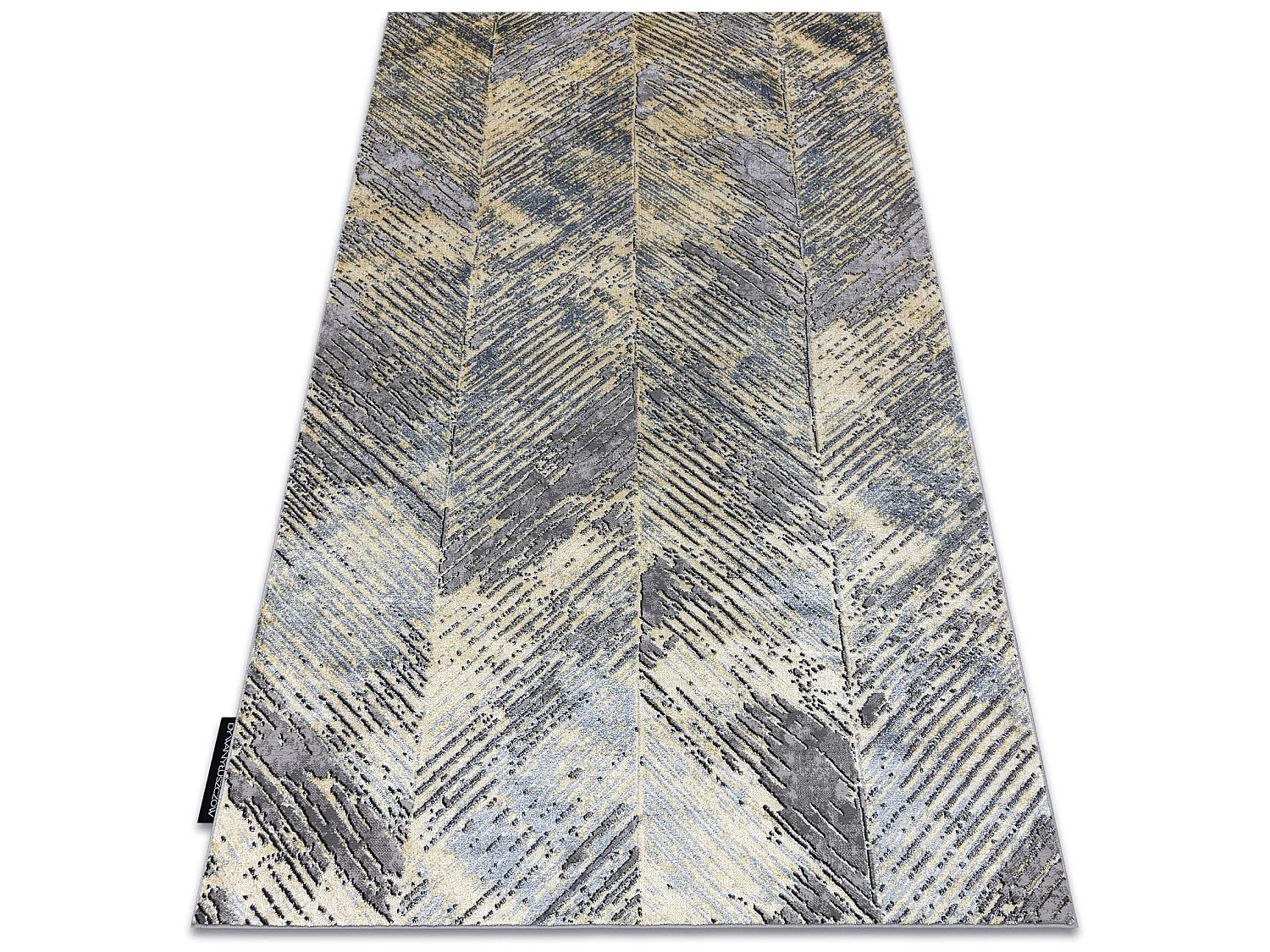 Tapijt DE LUXE modern 2087 Visgraat Chevron vintage gewreven - Structu 160x220 cm