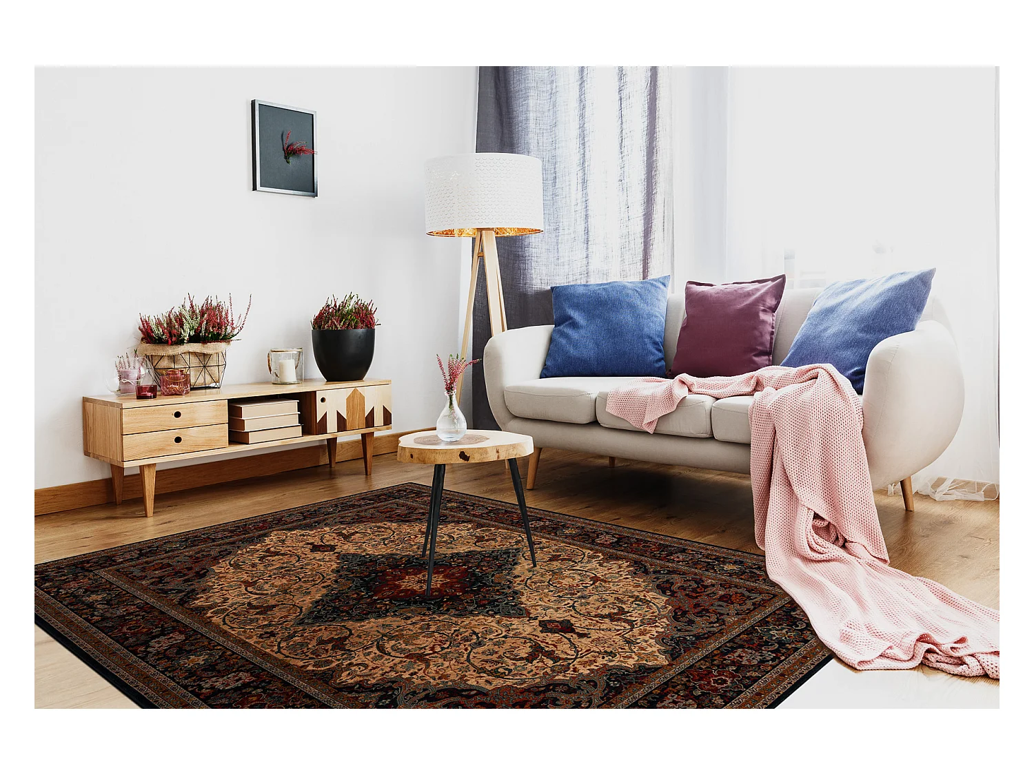 tapijt SUPERIOR PIENA rosette kamel  200x300 cm