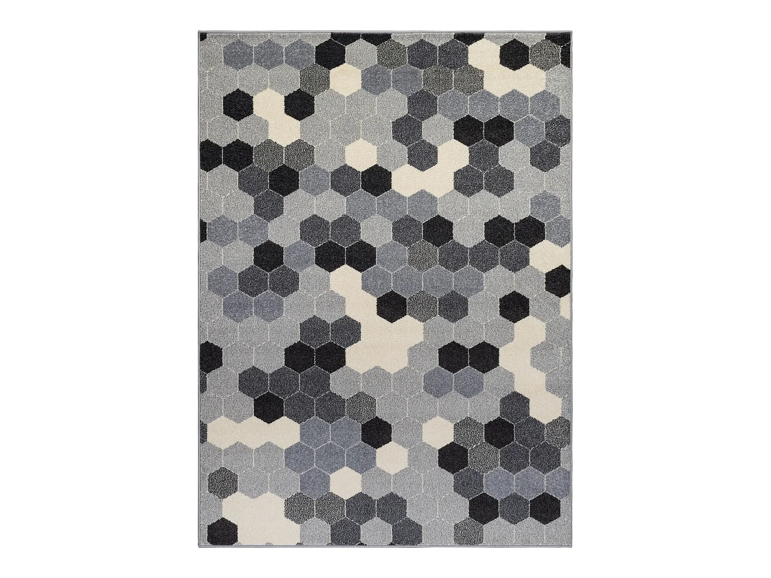 Tapijt HEOS 78537 grijskleuring / crème zeshoek 190x270 cm