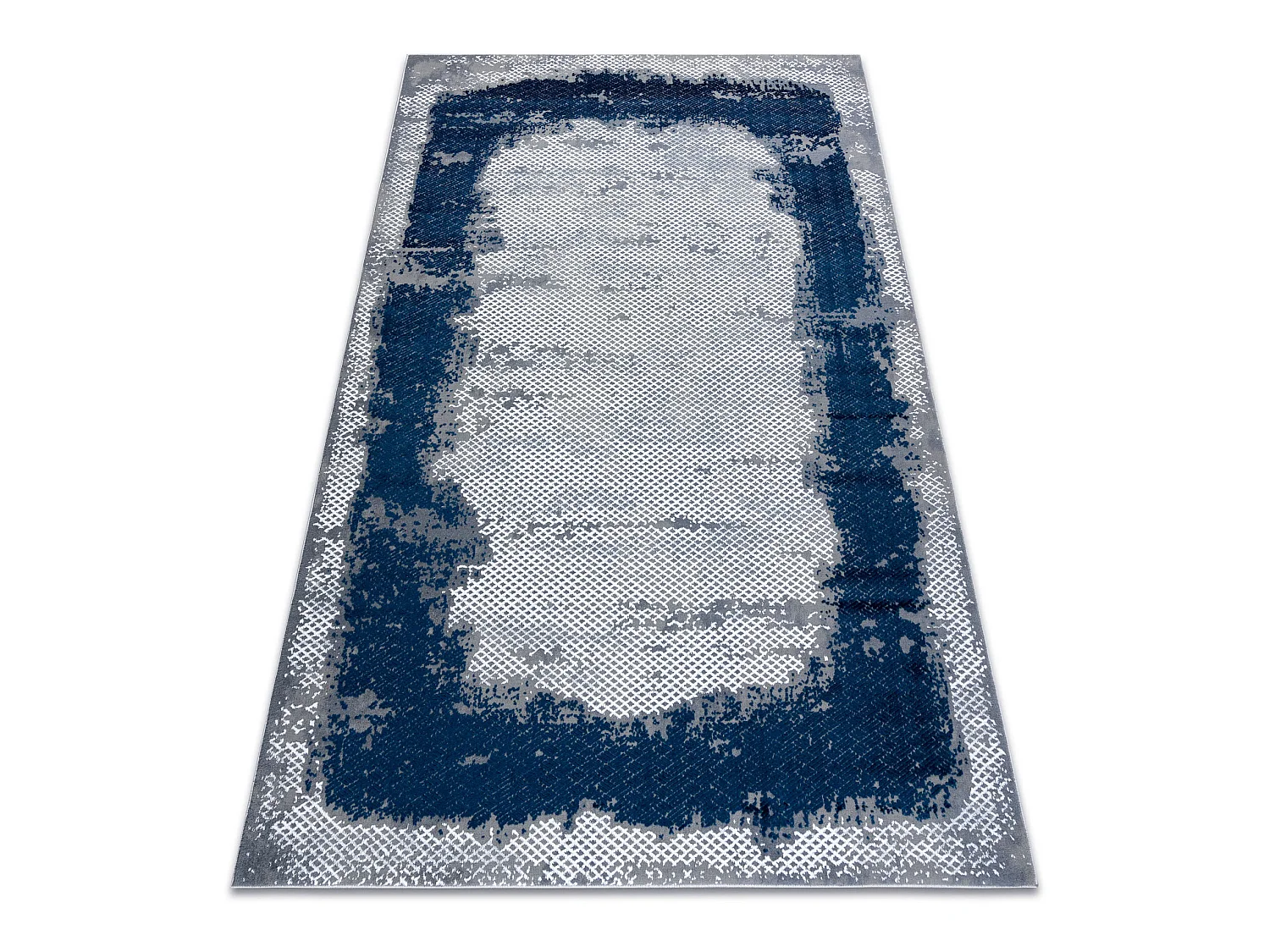 Tapijt CORE A004 Kader, schaduw - structureel, twee lagen vlies, blauw 240x330 cm