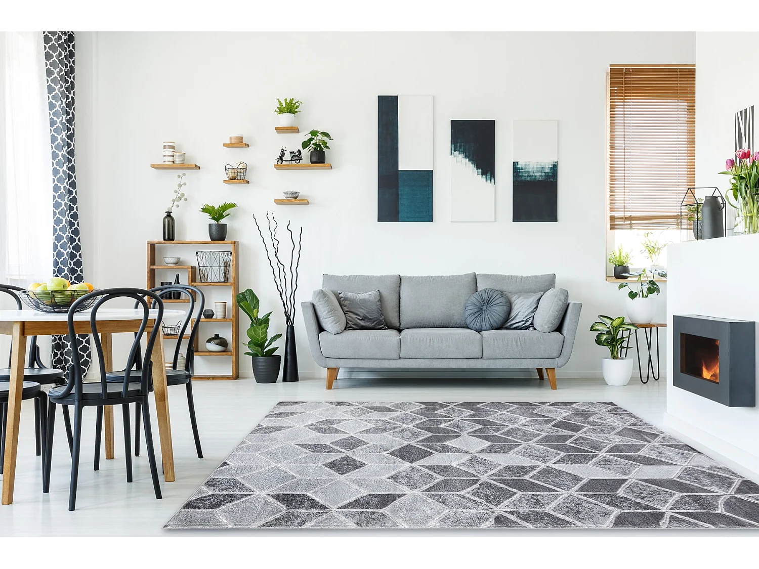 Tapis MEFE moderne B400 Cube, géométrique 3D - Structural deux nivea 280x370 cm