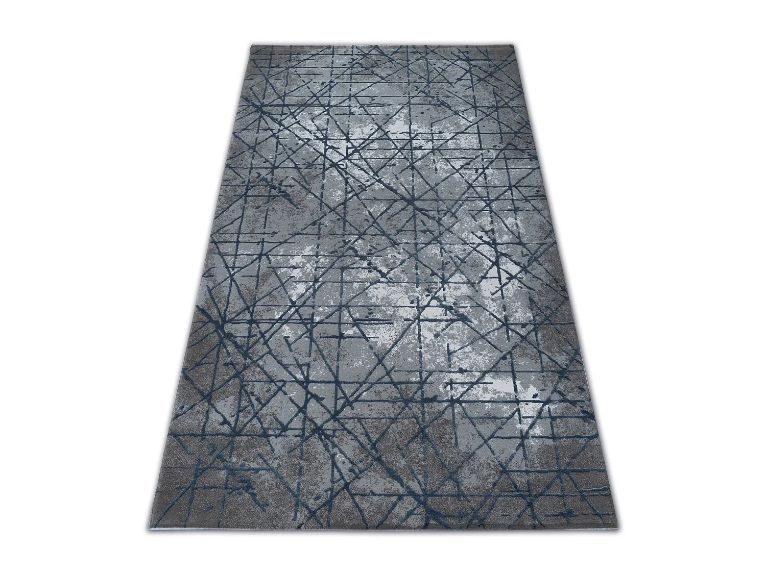 Tapis ACRYLIQUE VALENCIA 3949 INDUSTRIAL gris / bleu 160x235 cm