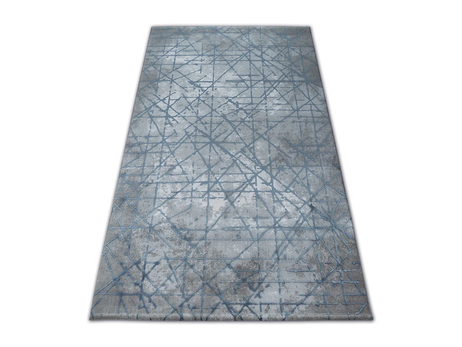Tapis ACRYLIQUE VALENCIA 3949 INDUSTRIAL gris / bleu 160x235 cm