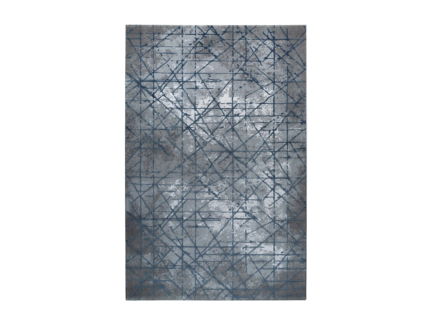 Tapis ACRYLIQUE VALENCIA 3949 INDUSTRIAL gris / bleu 160x235 cm
