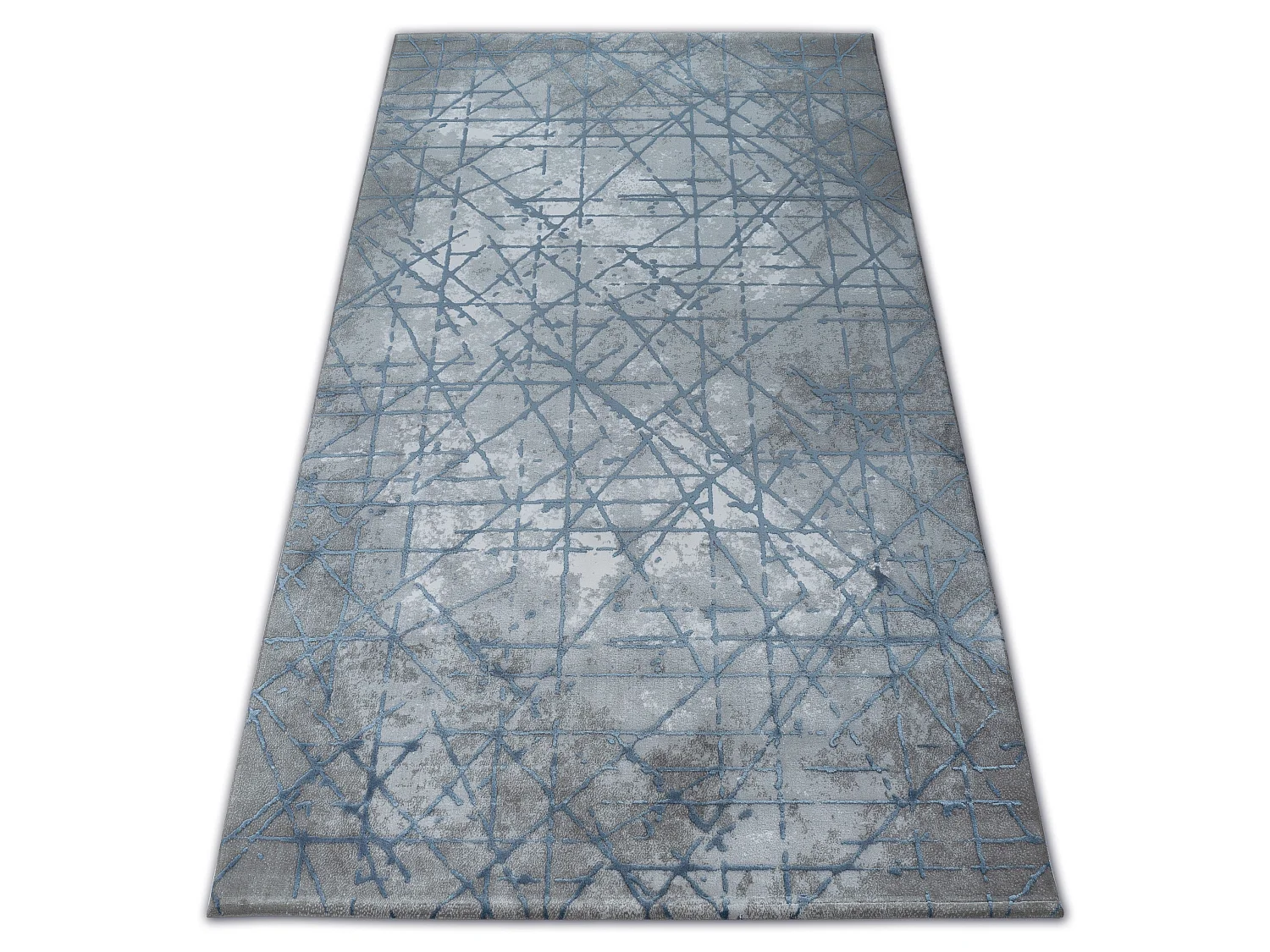 Tapis ACRYLIQUE VALENCIA 3949 INDUSTRIAL gris / bleu 160x235 cm