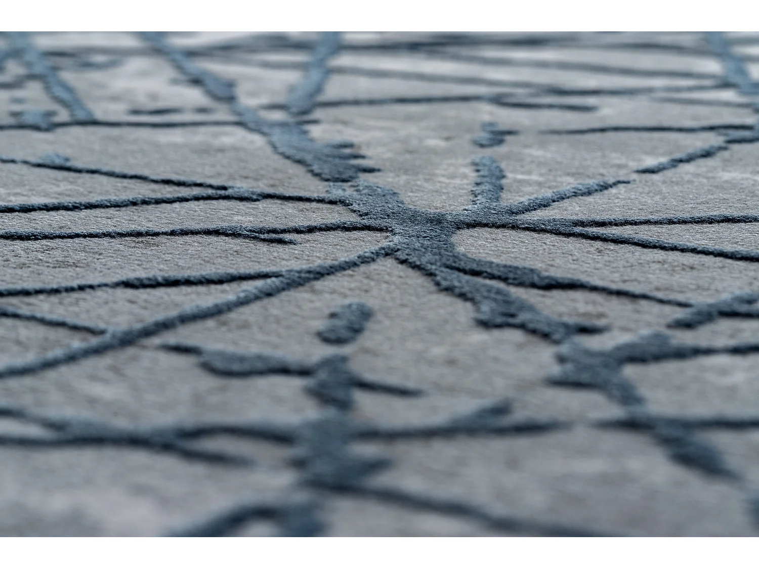 Tapis ACRYLIQUE VALENCIA 3949 INDUSTRIAL gris / bleu 160x235 cm