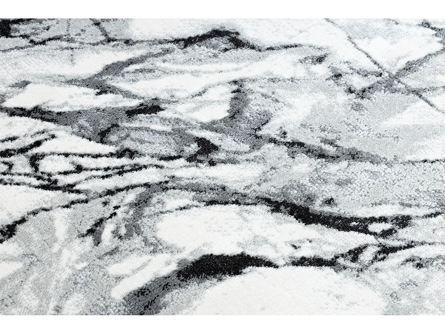 Tapete moderno TULS estrutural, franjas 51210 Mármore antracite 160x220 cm