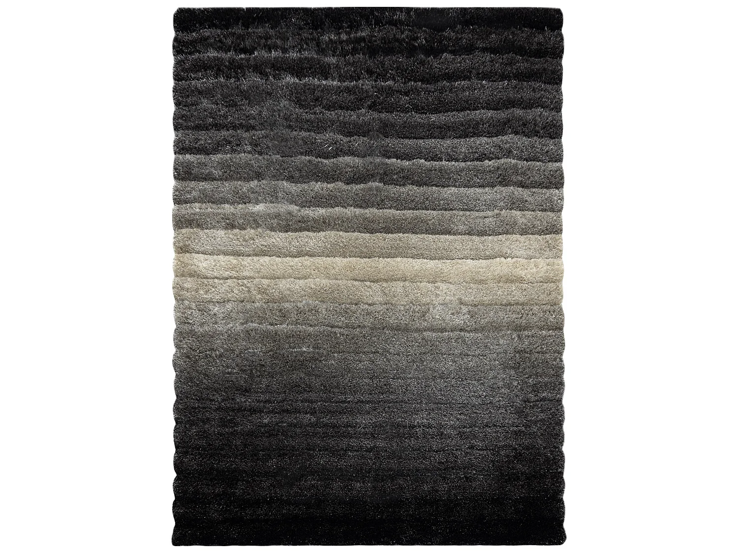 Tapijt shaggy FLIM 007-B6 modern, Strips - Structureel, grijs 160x220 cm