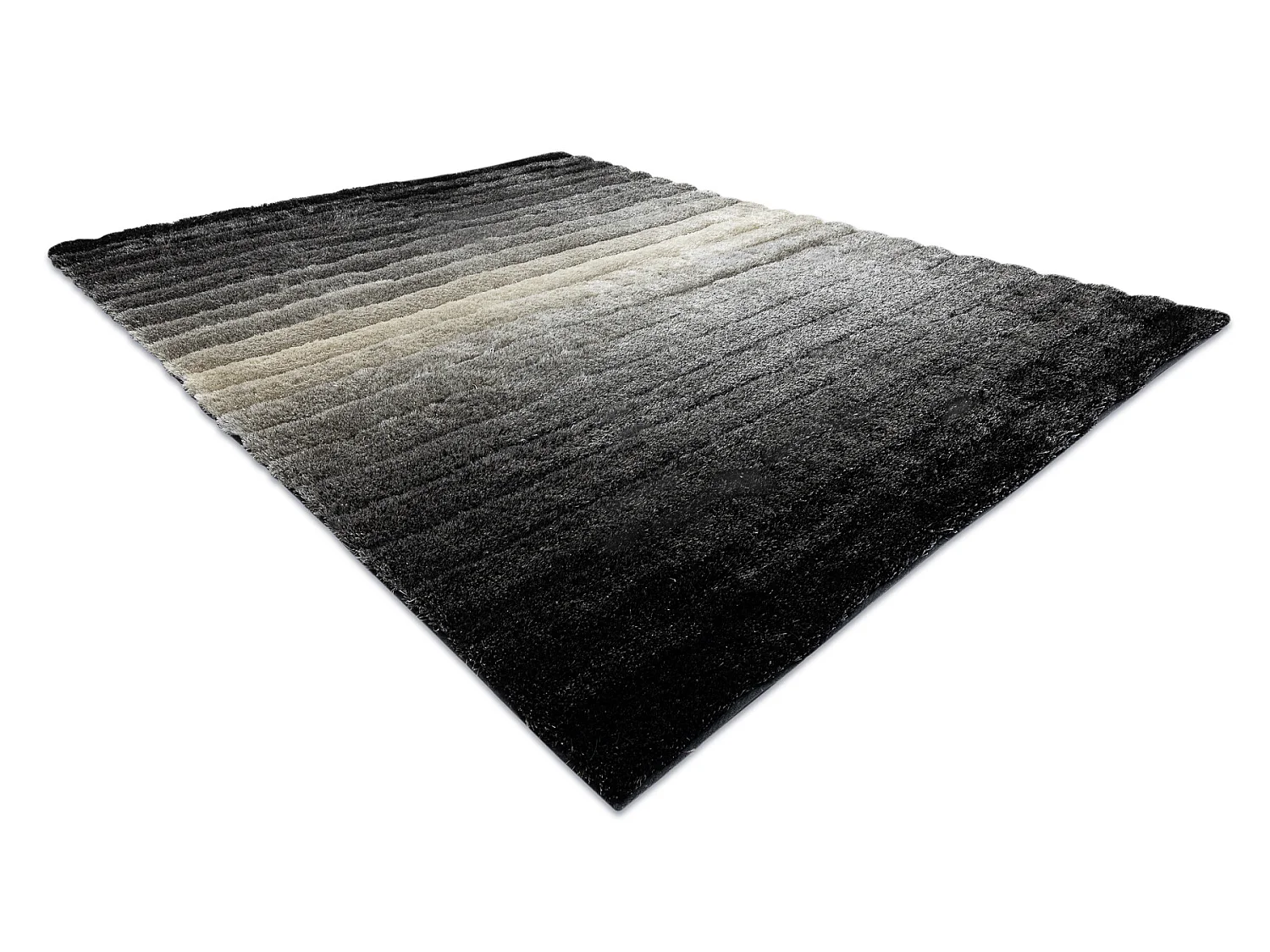 Tapijt shaggy FLIM 007-B6 modern, Strips - Structureel, grijs 160x220 cm