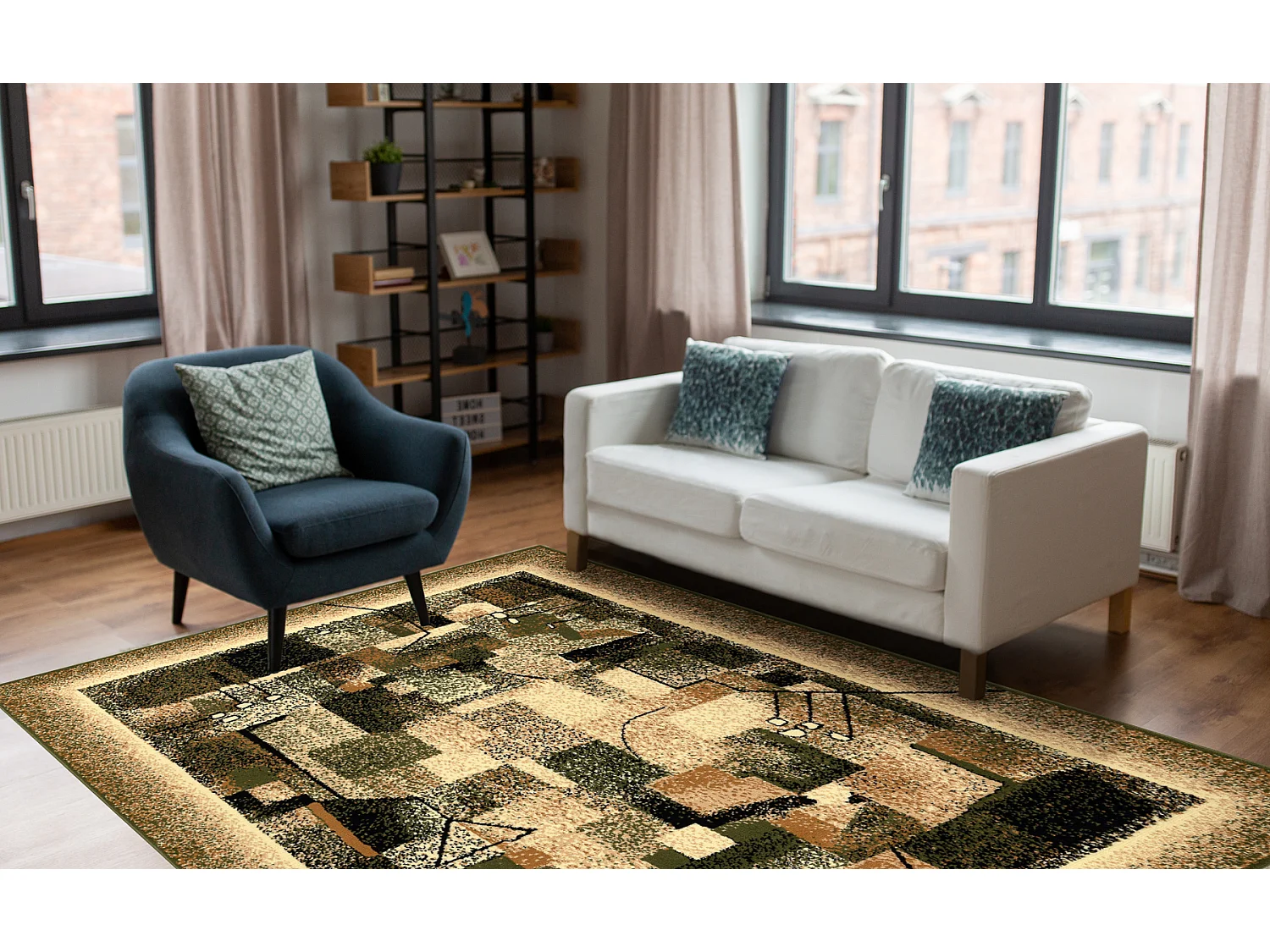 BCF Tapis Morad IMPRESJA classique - olive verte 160x220 cm