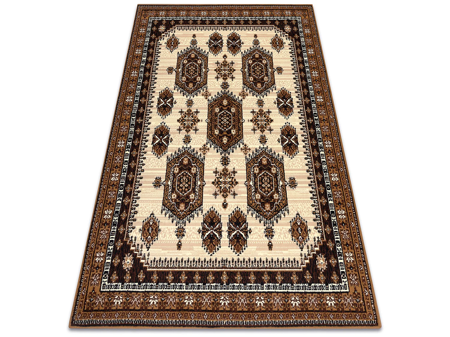 BCF Tapis Morad ZEGARY horloges, classique - beige 200x300 cm