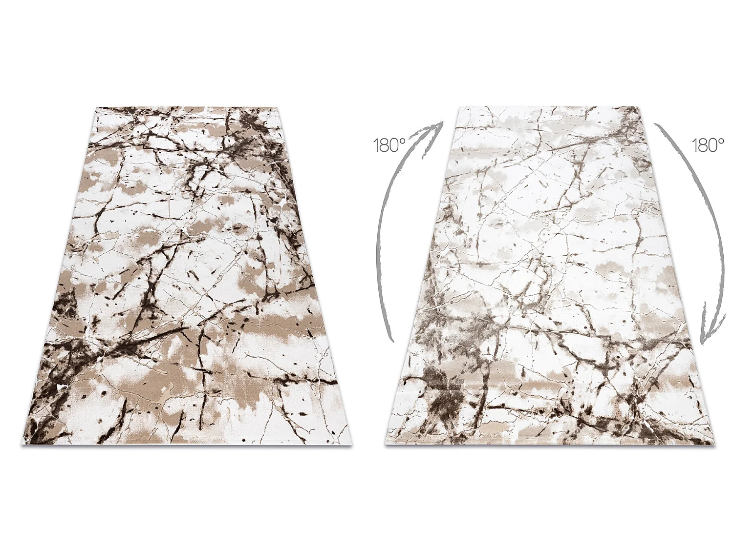 Tapis ACRYLIQUE VALENCIA 035 Marbre Ivoire / beige 240x350 cm