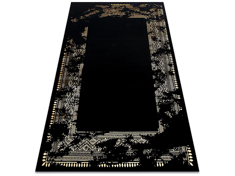 Alfombra GLOSS moderno 408C 86 Marco elegante, glamour, art deco negro 280x370 cm